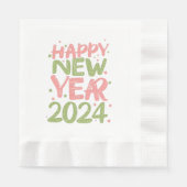 Serviette En Papier Bonne année 2024 (Devant)