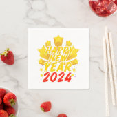 Serviette En Papier Bonne année 2024  (En situation)