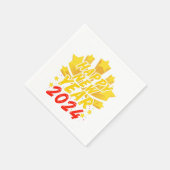 Serviette En Papier Bonne année 2024  (Coin)