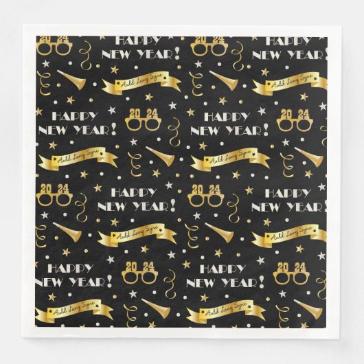 Serviette En Papier Bonne année 2024 (Devant)