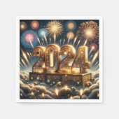 Serviette En Papier Bonne année 2024 serviettes (Devant)