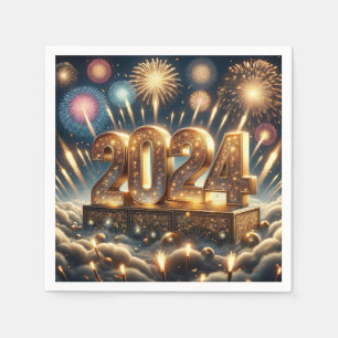 Serviette En Papier Bonne année 2024 serviettes