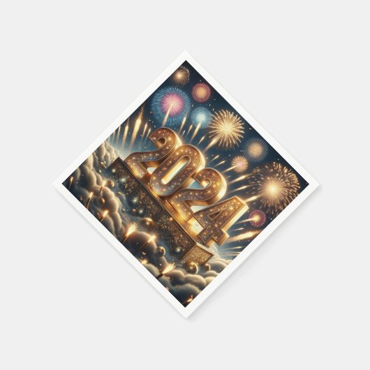 Serviette En Papier Bonne année 2024 serviettes (Coin)