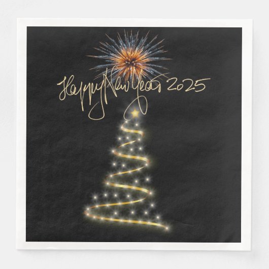 Serviette En Papier Bonne Année 2025 (Devant)