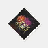 Serviette En Papier Bonne année 2025 Fireworks Gold (Coin)