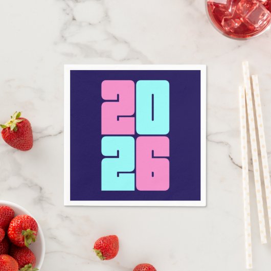 Serviette En Papier Bonne année 2026 Célébration (En situation)