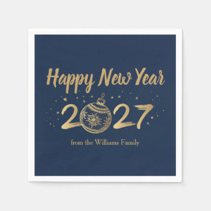 Serviette En Papier Bonne année 2027 élégante et personnalisée