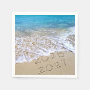 Serviette En Papier Bonne année 2027 Ocean Beach