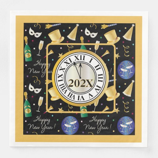 Serviette En Papier Bonne année annuelle (Devant)