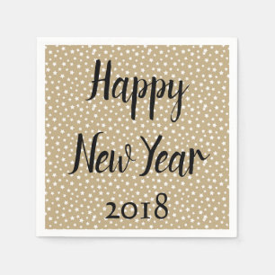 Serviette En Papier Bonne année aux étoiles