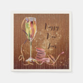 Serviette En Papier Bonne année Champagne et cookies (Devant)