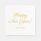 Serviette En Papier Bonne année Elégante et personnalisée (Devant)