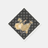 Serviette En Papier Bonne année en or (Coin)