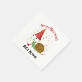 Serviette En Papier Bonne année ! Escargot (Coin)