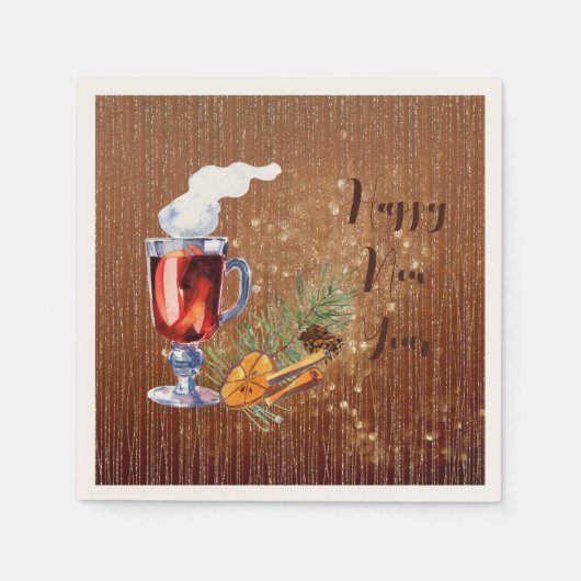 Serviette En Papier Bonne année Hot Toddy et épices (Devant)