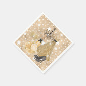 Serviette En Papier Bonne Année Or (Coin)