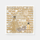 Serviette En Papier Bonne Année Or (Devant)