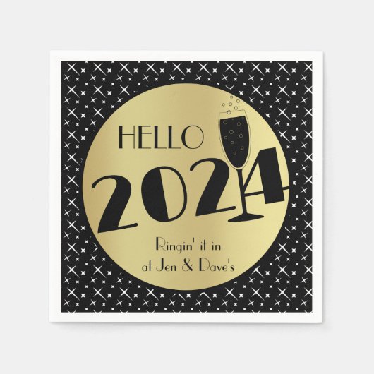 Serviette En Papier Bonne année Papier Napkin (Devant)