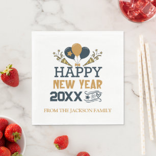Serviette En Papier Bonne Année Personnalisé