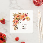 Serviette En Papier Bonne automne Fleurs d'automne (En situation)