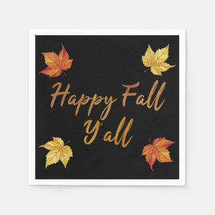 Serviette En Papier Bonne automne Y'all automne Feuille d'érable