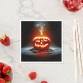 Serviette En Papier Bonne bougie Jack-o-lanterne pour anniversaire (En situation)