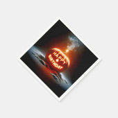 Serviette En Papier Bonne bougie Jack-o-lanterne pour anniversaire (Coin)