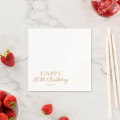 Serviette En Papier Bonne calligraphie d'anniversaire Personnalisée (En situation)