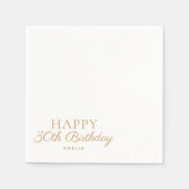 Serviette En Papier Bonne calligraphie d'anniversaire Personnalisée (Devant)