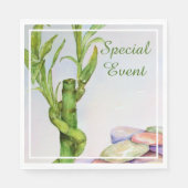 Serviette En Papier Bonne chance Bamboo Party (Devant)