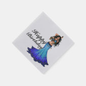 Serviette En Papier Bonne danseuse du ventre d'anniversaire (Coin)