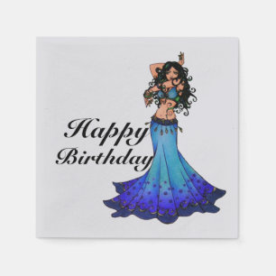 Serviette En Papier Bonne danseuse du ventre d'anniversaire