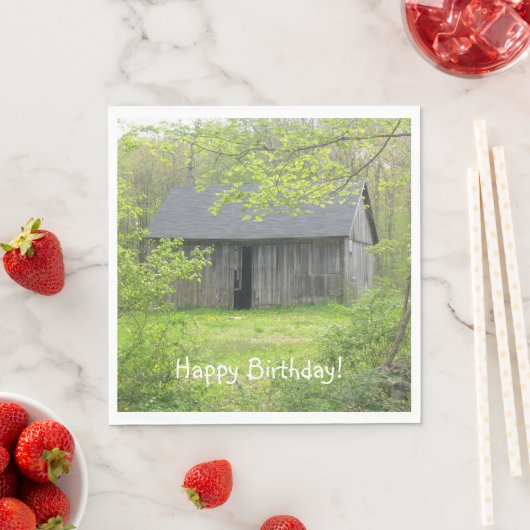 Serviette En Papier Bonne fête d'anniversaire (En situation)