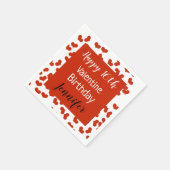 Serviette En Papier Bonne fête d'anniversaire de Saint-Valentin (Coin)