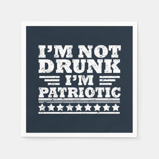 Serviette En Papier Bonne fête de l'indépendance 4 juillet drôle (Devant)