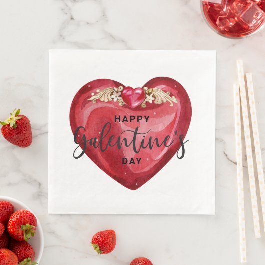 Serviette En Papier Bonne fête des Galentines (En situation)