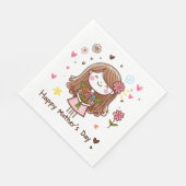 Serviette En Papier Bonne fête des mères (Coin)