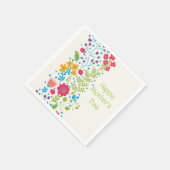Serviette En Papier Bonne fête des mères Fleurs de printemps (Coin)