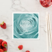 Serviette En Papier Bonne fête des mères Rose Turquoise Photographie A (En situation)