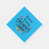 Serviette En Papier Bonne Fête des pères Leaping Grenouilles Coeurs Mo (Coin)