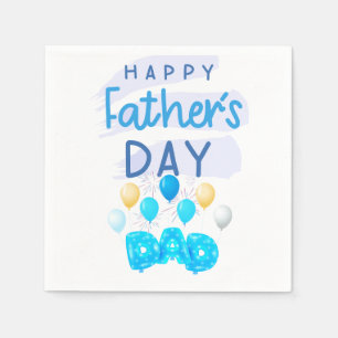Serviette En Papier "Bonne fête des pères, papa : une fête de l’amour"