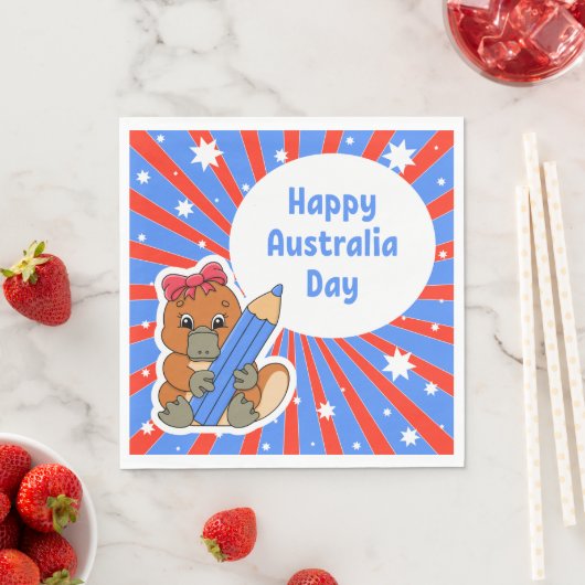 Serviette En Papier Bonne fête nationale australienne (En situation)