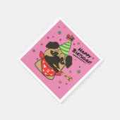 Serviette En Papier Bonne fille Carlin d'anniversaire (Coin)