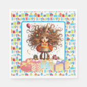 Serviette En Papier Bonne fille d'anniversaire (Devant)