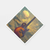 Serviette En Papier Bonne Guitare électrique d'anniversaire (Coin)