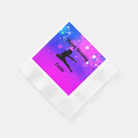 Serviette En Papier Bonne Gymnastique d'anniversaire (Coin)