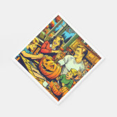 Serviette En Papier Bonne Halloween Nostalgale Citrouilles de la sculp (Coin)