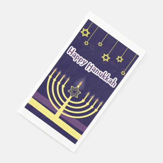 Serviette En Papier Bonne Hanoukka (Coin)