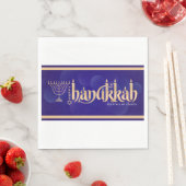 Serviette En Papier Bonne Hanoukka (En situation)