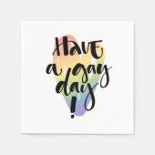 Serviette En Papier Bonne Journée Gay (Devant)